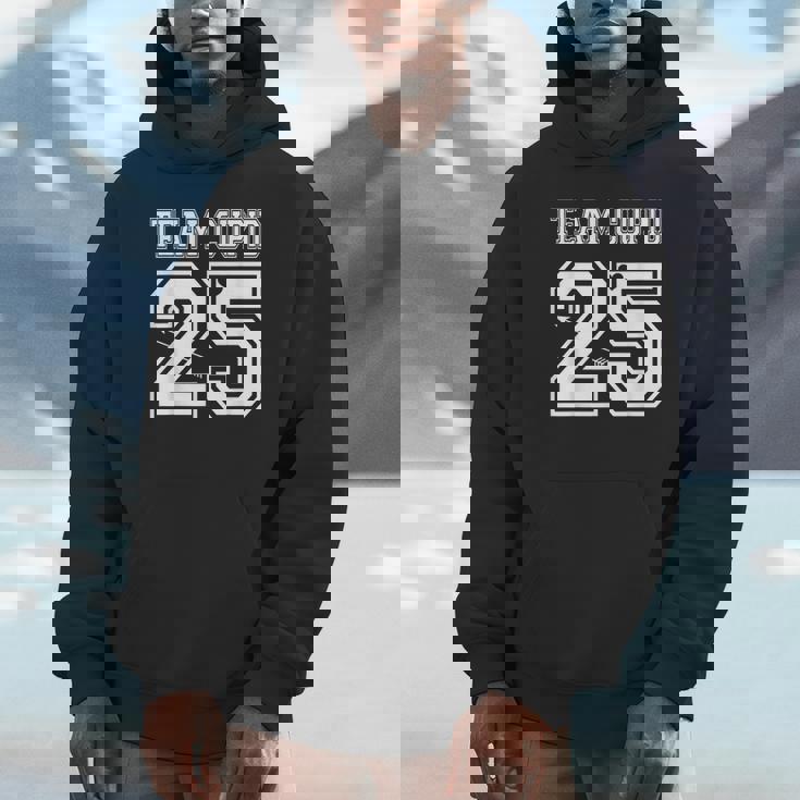 Vintage Team Cupid 2025 Happy Valentines Day Varsity Graphic Unisex Hoodie