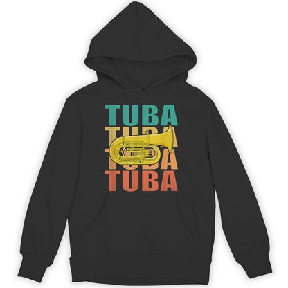 Vintage Tuba Player Big Band Orchestra Retro Tuba Unisex Hoodie