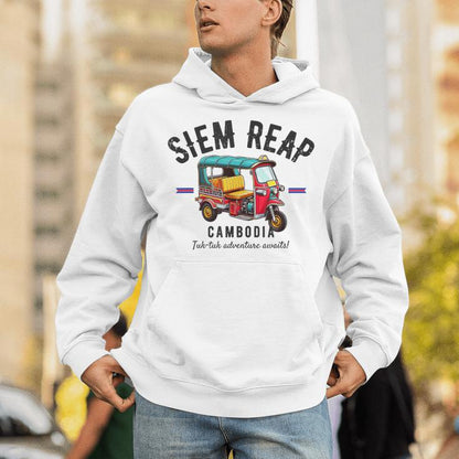Vintage Tuk-Tuk Siem Reap Cambodia Asia Tuk-Tuk Lover Unisex Hoodie