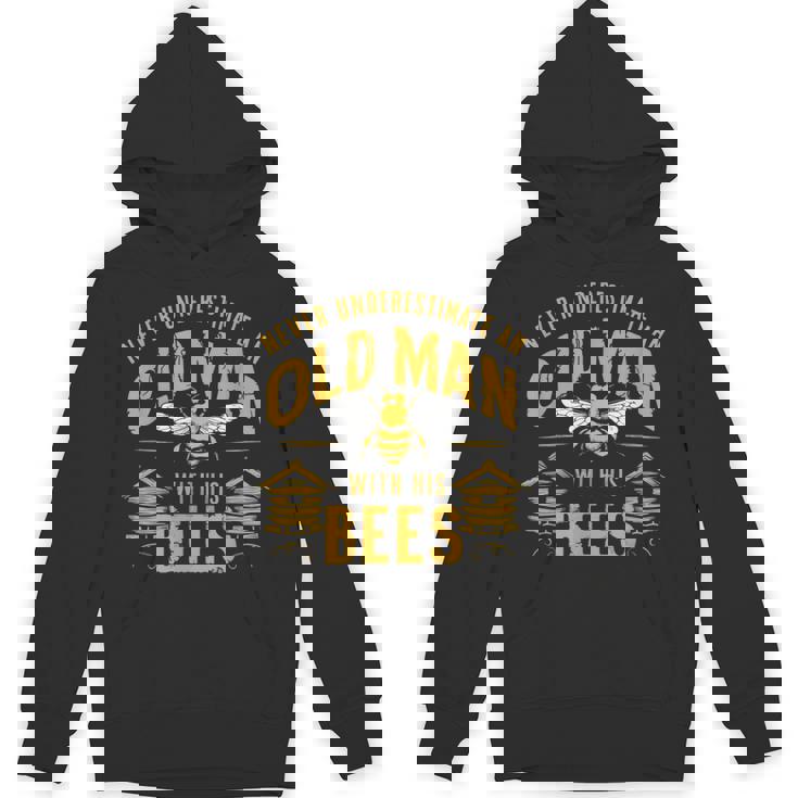 Vintage Never Underestimate An Old Man Beekeeper Unisex Hoodie