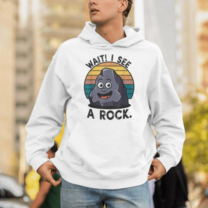 Wait I See A Rock Collector Rockhounding Vintage Unisex Hoodie