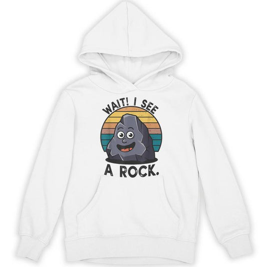 Wait I See A Rock Collector Rockhounding Vintage Unisex Hoodie