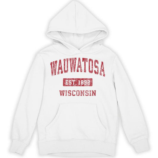 Wauwatosa Wisconsin Wi Vintage Sports Red Unisex Hoodie