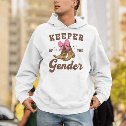 Western Keeper Of The Gender Baby Announcement Gender Reveal Unisex Hoodie