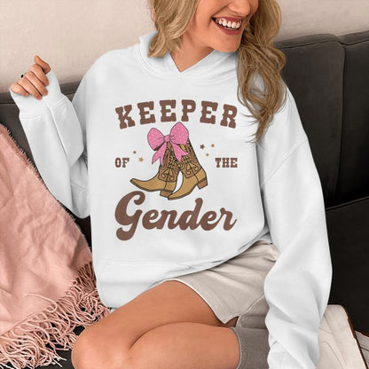 Western Keeper Of The Gender Baby Announcement Gender Reveal Unisex Hoodie