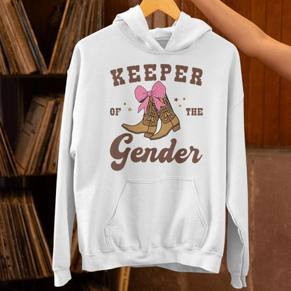 Western Keeper Of The Gender Baby Announcement Gender Reveal Unisex Hoodie