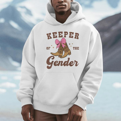 Western Keeper Of The Gender Baby Announcement Gender Reveal Unisex Hoodie