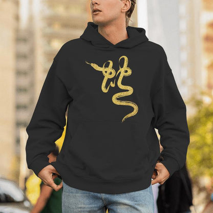 Year Of The Snake Gold Chinese Zodiac 2025 Unisex Hoodie