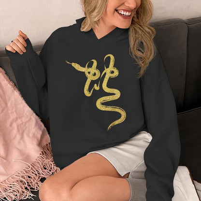 Year Of The Snake Gold Chinese Zodiac 2025 Unisex Hoodie
