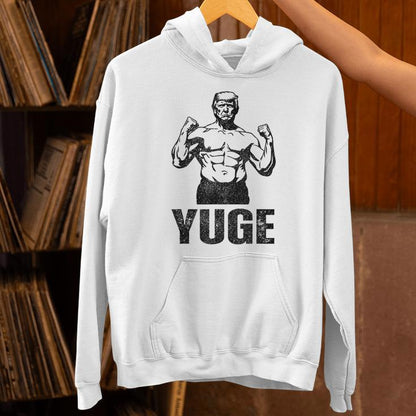 Yuge Muscular Flex Trump Patriotic Vintage Workout Gym Unisex Hoodie
